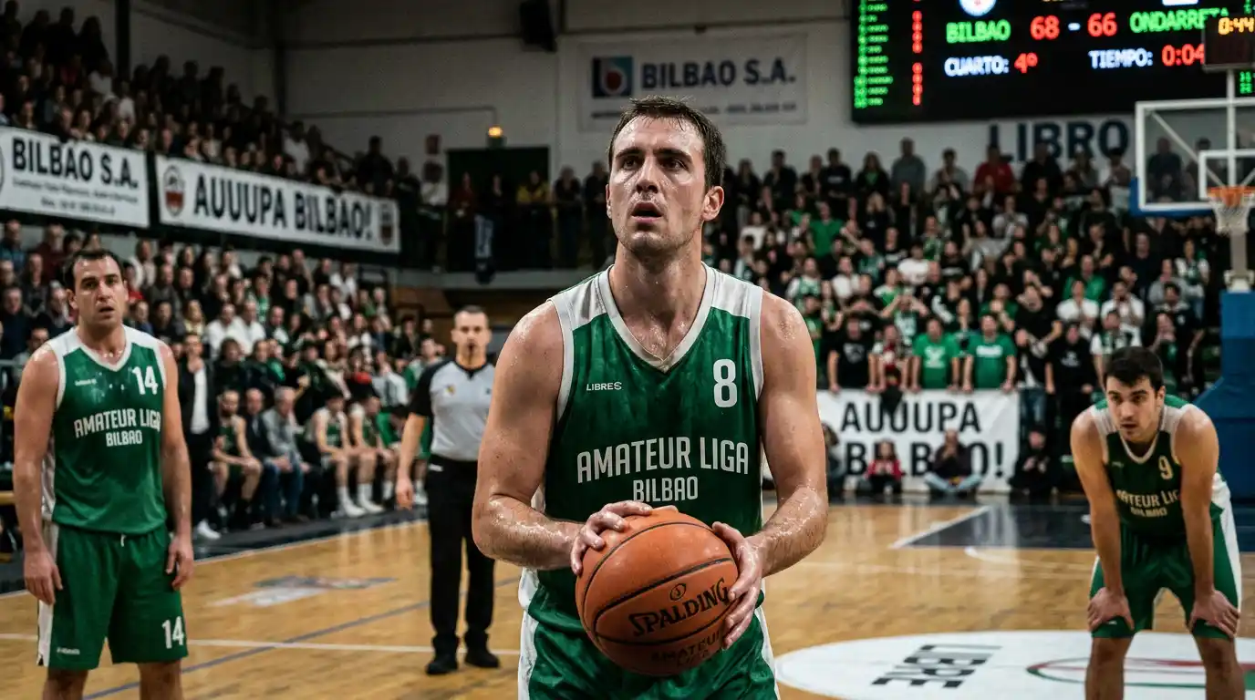 Liga amateur de baloncesto en pabellón del norte